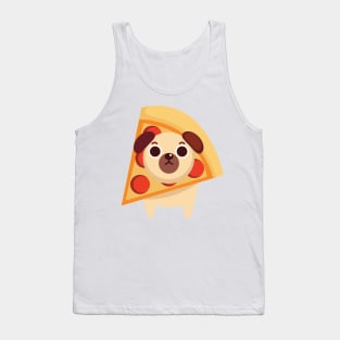 Pug Dog Pizza Tank Top